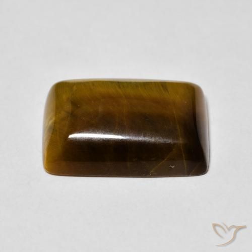 Occhio di tigre Marrone caldo naturale da 14.14 ct, Taglio a baguette, Opaco