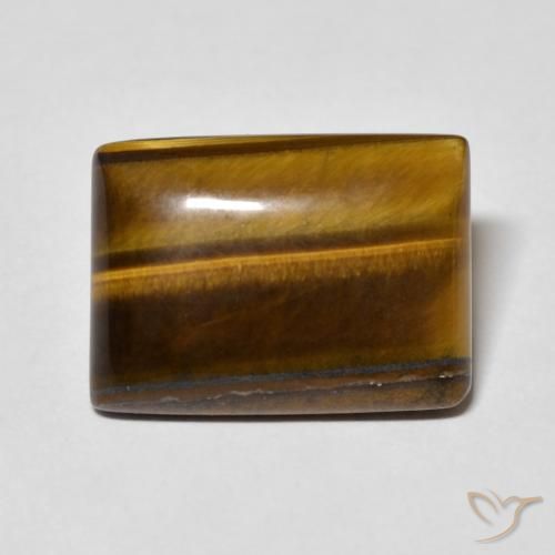 12.14ct Naturale Marrone medio Occhio di tigre, Taglio a baguette, Opaco