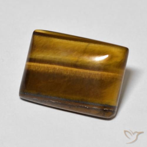 Occhio di tigre Marrone medio naturale da 12.14 ct, Taglio a baguette, Opaco