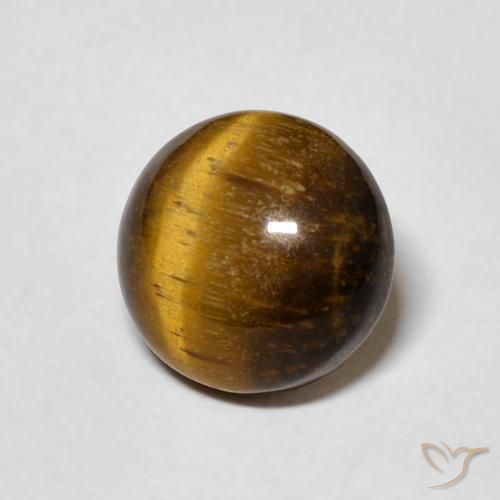 Occhio di tigre Marrone giallastro naturale da 1.98 ct, Rotondo, Opaco