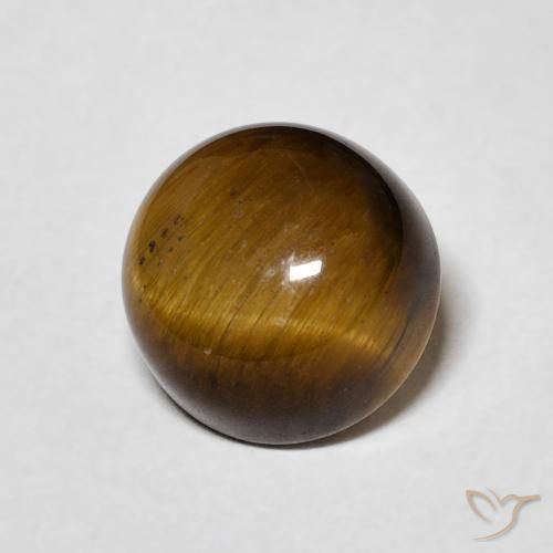 Occhio di tigre Marrone caldo naturale da 2.66 ct, Rotondo, Opaco