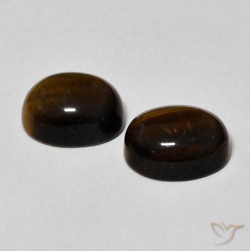 Gemme di Occhio di tigre Marrone caldo naturale da 4.46 ct, Ovale, Opaco
