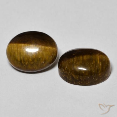 Gemme di Occhio di tigre Marrone caldo naturale da 6.24 ct, Ovale, Opaco