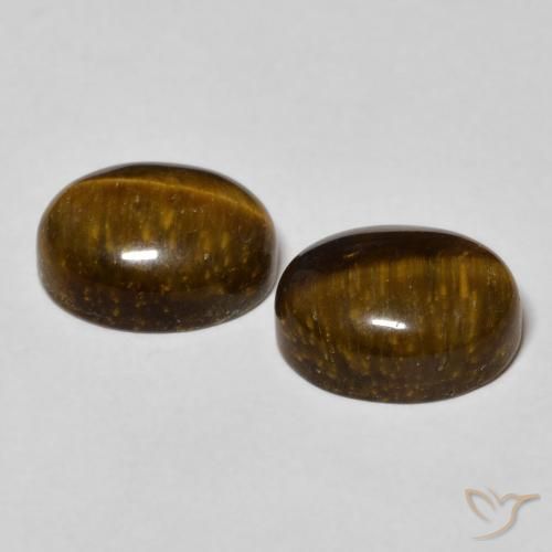 Gemme di Occhio di tigre Marrone caldo naturale da 6.24 ct, Ovale, Opaco