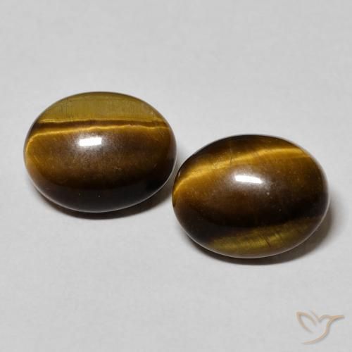 Gemme di Occhio di tigre Marrone medio naturale da 5.97 ct, Ovale, Opaco