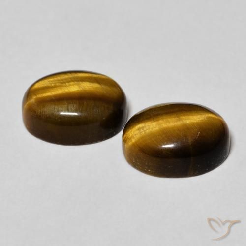 Gemme di Occhio di tigre Marrone medio naturale da 5.97 ct, Ovale, Opaco