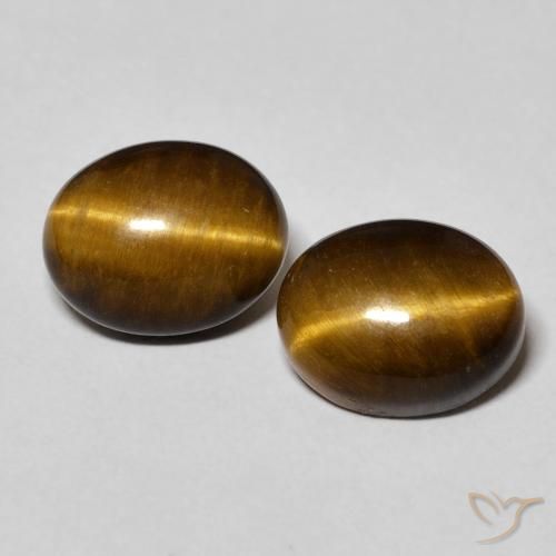 6.10ctw Naturale Pan di zenzero marrone Occhio di tigre, Ovale, Opaco