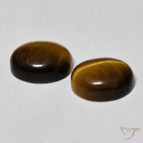 Gemme di Occhio di tigre Pan di zenzero marrone naturale da 6.10 ct, Ovale, Opaco