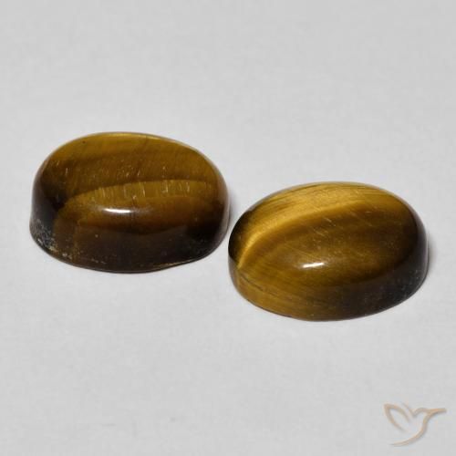 Gemme di Occhio di tigre Marrone medio naturale da 5.96 ct, Ovale, Opaco