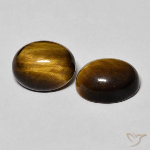 Gemme di Occhio di tigre Marrone dorato naturale da 6.34 ct, Ovale, Opaco