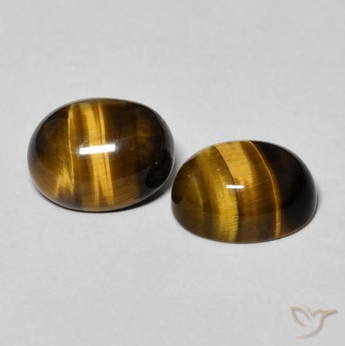 Gemme di Occhio di tigre Marrone caldo naturale da 4.10 ct, Ovale, Opaco