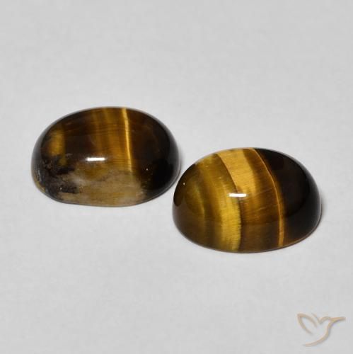 Gemme di Occhio di tigre Marrone caldo naturale da 4.10 ct, Ovale, Opaco