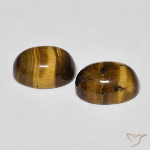 Gemme di Occhio di tigre Marrone dorato naturale da 2.94 ct, Ovale, Opaco