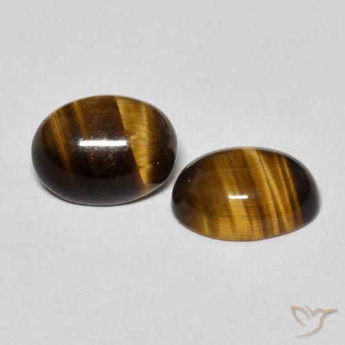 Gemme di Occhio di tigre Marrone dorato naturale da 2.30 ct, Ovale, Opaco