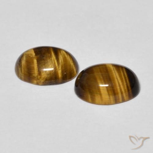 Gemme di Occhio di tigre Marrone dorato naturale da 2.30 ct, Ovale, Opaco