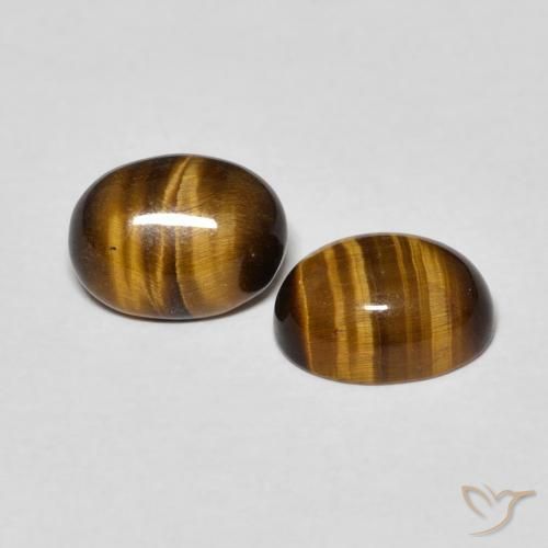 Gemme di Occhio di tigre Marrone medio naturale da 2.80 ct, Ovale, Opaco