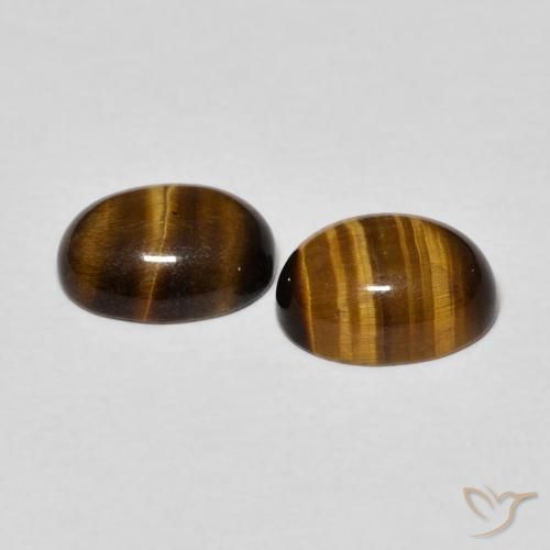 Gemme di Occhio di tigre Marrone medio naturale da 2.80 ct, Ovale, Opaco