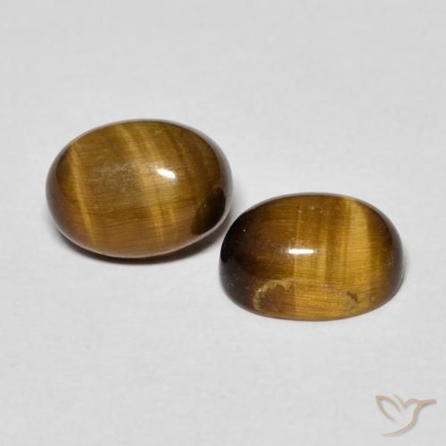 Gemme di Occhio di tigre Marrone medio naturale da 2.84 ct, Ovale, Opaco