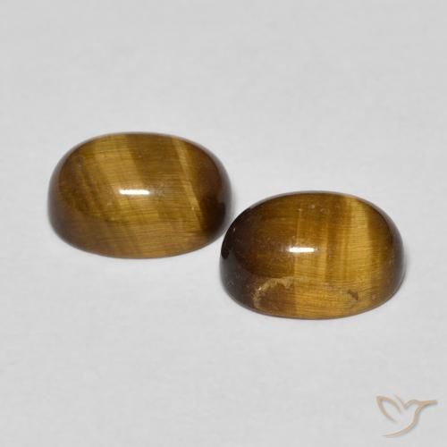 Gemme di Occhio di tigre Marrone medio naturale da 2.84 ct, Ovale, Opaco