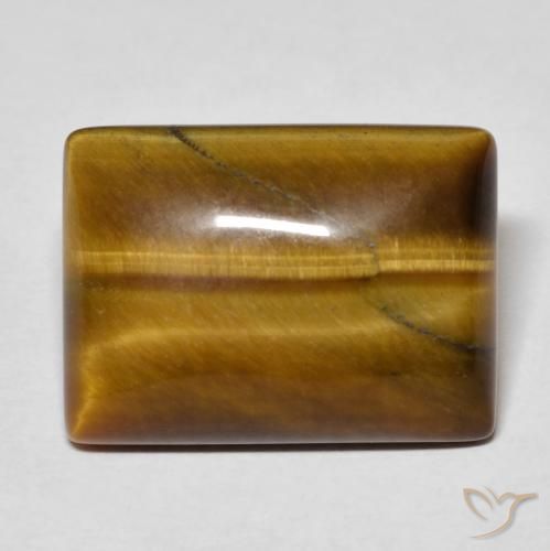 12.27ct Naturale Marrone medio Occhio di tigre, Taglio a baguette, Opaco