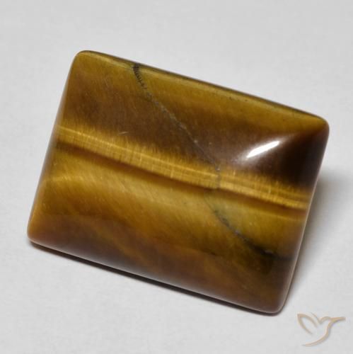 Occhio di tigre Marrone medio naturale da 12.27 ct, Taglio a baguette, Opaco