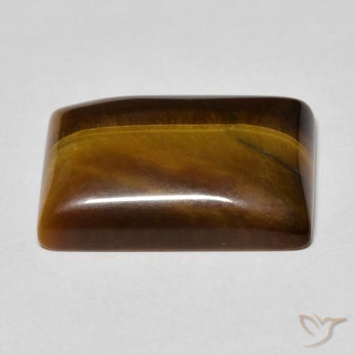 Occhio di tigre Marrone medio naturale da 12.27 ct, Taglio a baguette, Opaco