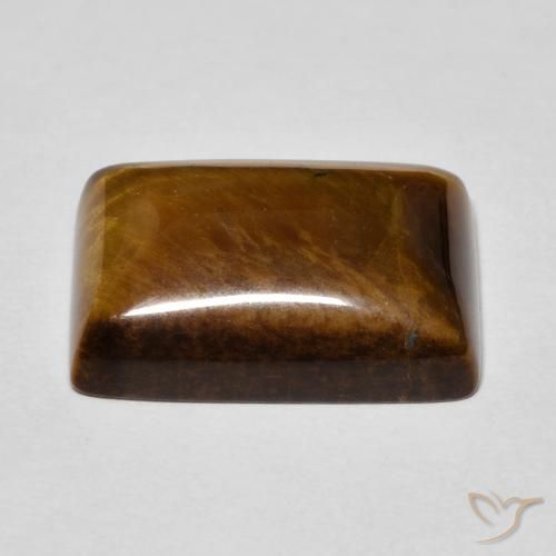 Occhio di tigre Marrone medio naturale da 13.67 ct, Taglio a baguette, Opaco