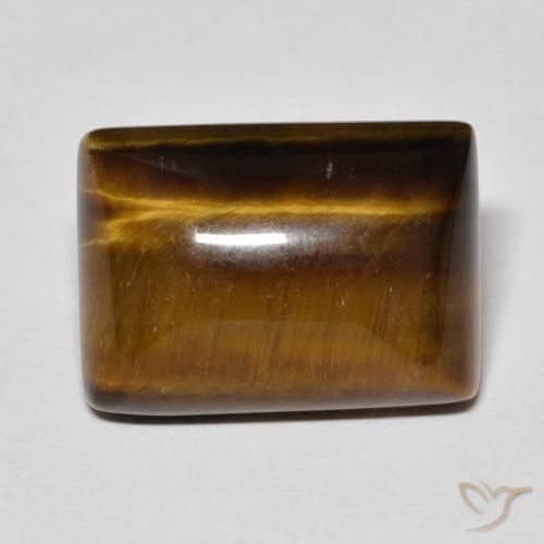 Occhio di tigre Marrone medio naturale da 13.92 ct, Taglio a baguette, Opaco