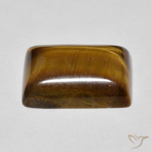 Occhio di tigre Marrone medio naturale da 13.92 ct, Taglio a baguette, Opaco