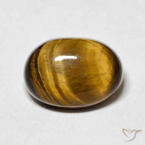 Occhio di tigre Marrone giallastro naturale da 7.84 ct, Ovale, Opaco