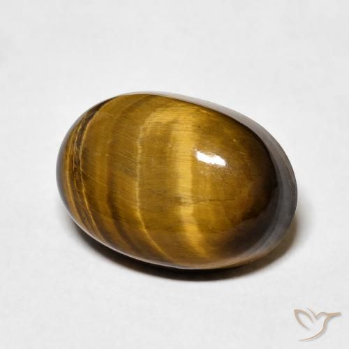 Occhio di tigre Marrone giallastro naturale da 7.84 ct, Ovale, Opaco