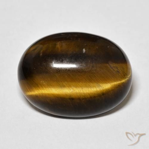 14.75ct Naturale Medium Dark-Brown Occhio di tigre, Ovale, Opaco