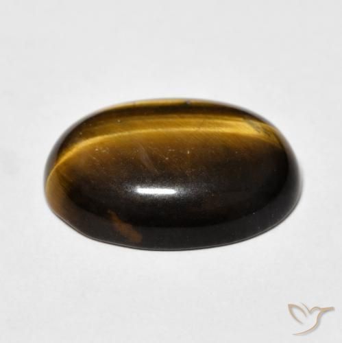 Occhio di tigre Medium Dark-Brown naturale da 14.75 ct, Ovale, Opaco