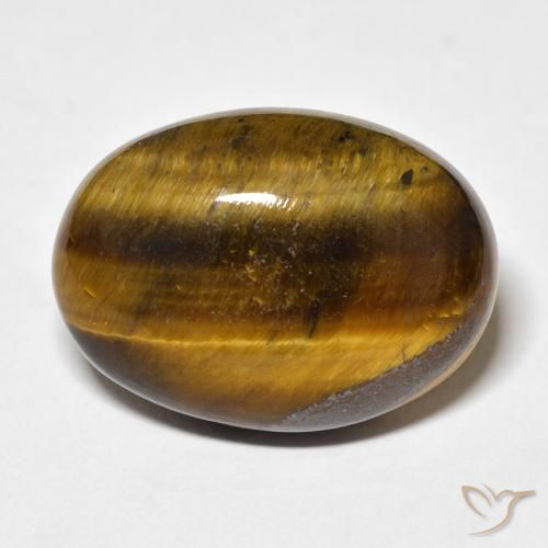 Occhio di tigre Marrone caldo naturale da 22.45 ct, Ovale, Opaco