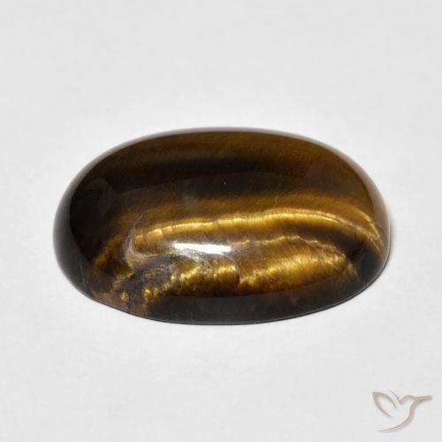 Occhio di tigre Marrone caldo naturale da 14.73 ct, Ovale, Opaco