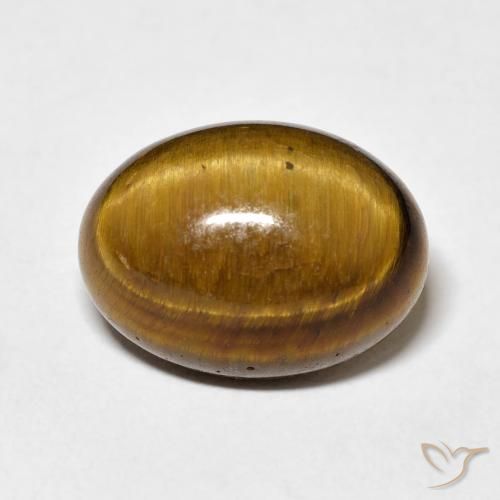 10.40ct Naturale Marrone caldo Occhio di tigre, Ovale, Opaco