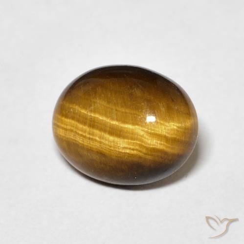 Occhio di tigre Marrone dorato naturale da 3.04 ct, Ovale, Opaco