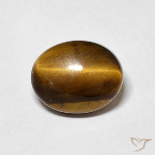 3.03ct Naturale Marrone caldo Occhio di tigre, Ovale, Opaco