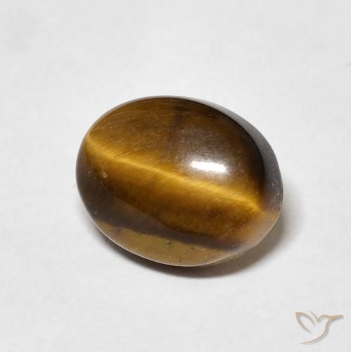 Occhio di tigre Marrone caldo naturale da 3.03 ct, Ovale, Opaco