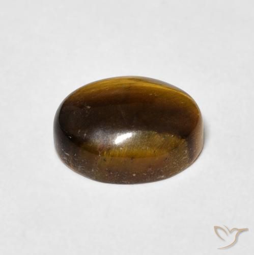 Occhio di tigre Marrone caldo naturale da 3.03 ct, Ovale, Opaco