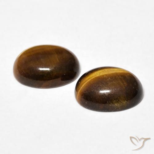 Gemme di Occhio di tigre Marrone dorato naturale da 2.44 ct, Ovale, Opaco