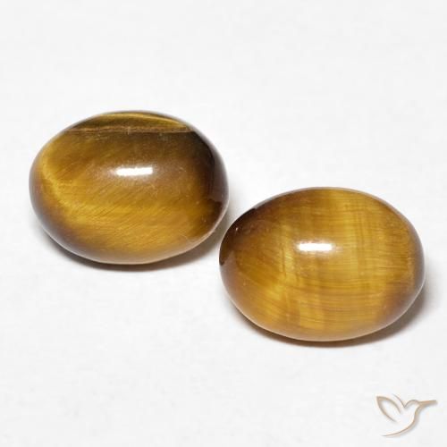 Gemme di Occhio di tigre Marrone caldo naturale da 2.93 ct, Ovale, Opaco