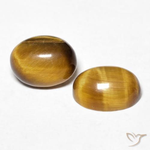 Gemme di Occhio di tigre Marrone caldo naturale da 2.93 ct, Ovale, Opaco