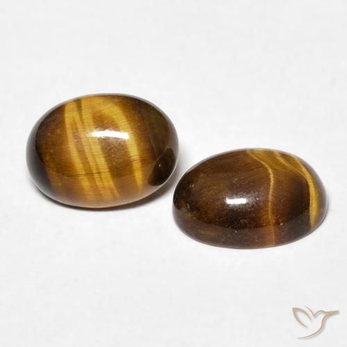Gemme di Occhio di tigre Marrone caldo naturale da 2.45 ct, Ovale, Opaco