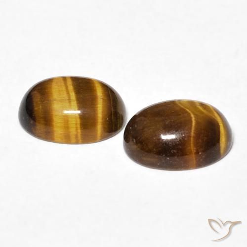 Gemme di Occhio di tigre Marrone caldo naturale da 2.45 ct, Ovale, Opaco