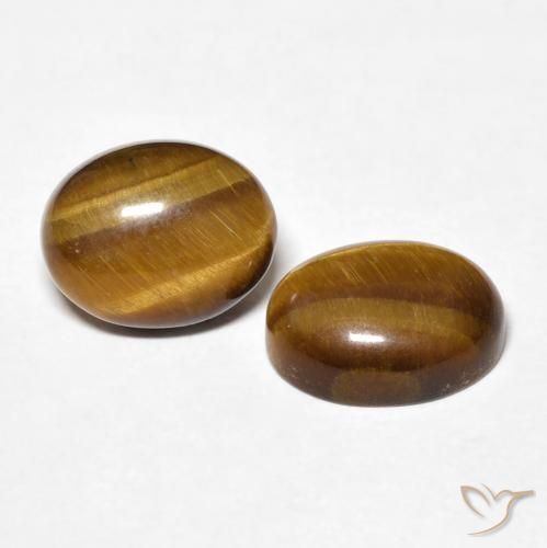 Gemme di Occhio di tigre Marrone medio naturale da 5.65 ct, Ovale, Opaco