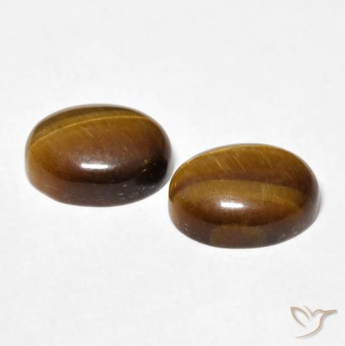 Gemme di Occhio di tigre Marrone medio naturale da 5.65 ct, Ovale, Opaco