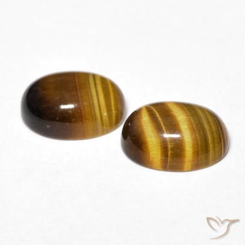 Gemme di Occhio di tigre Marrone medio naturale da 2.47 ct, Ovale, Opaco