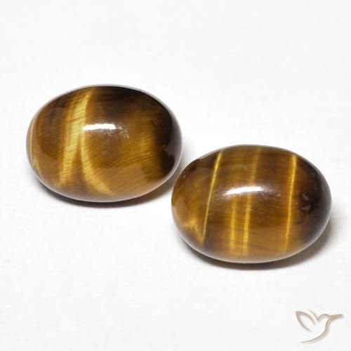 2.70ctw Naturale Marrone caldo Occhio di tigre, Ovale, Opaco