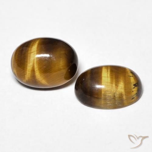 Gemme di Occhio di tigre Marrone caldo naturale da 2.70 ct, Ovale, Opaco